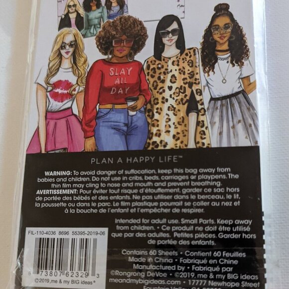 NWT Happy Planner Rong Rong Focus On 60 pgs Purple Half Sheet Paper Pack Fashion - Picture 7 of 8